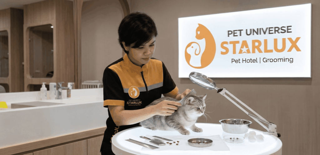 Cara Hilang Kutu Kucing di Starlux Pet Universe